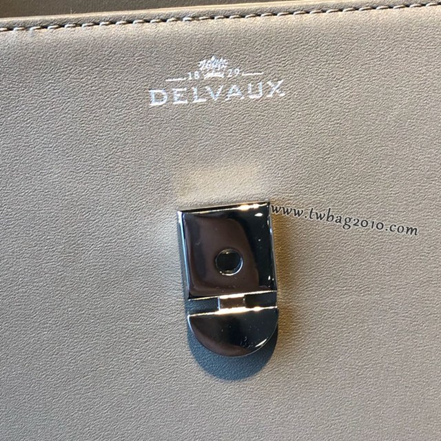 Delvaux專櫃2021春夏新色灰三拼TP系列手提女包 德爾沃專櫃swift小牛皮復古氣息雙用斜挎包 bxs1018